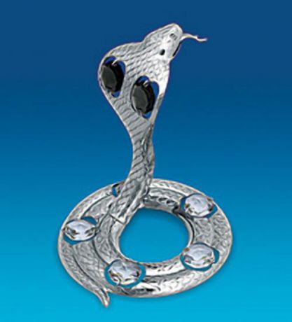 Фигурка crystal temptations, Змея, Юнион, 10 см, серебро