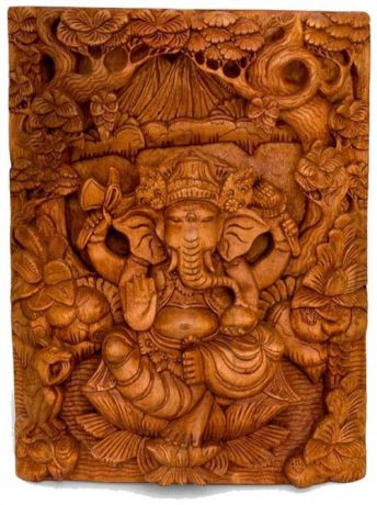Настенное панно Decor and Gift, Ганеша - Бог Изобилия, 48 см, суар, о.Бали