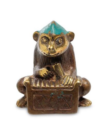 Фигура Decor and Gift, Обезьяна, Игра на маримбе, 7 см, бронза, о.Бали