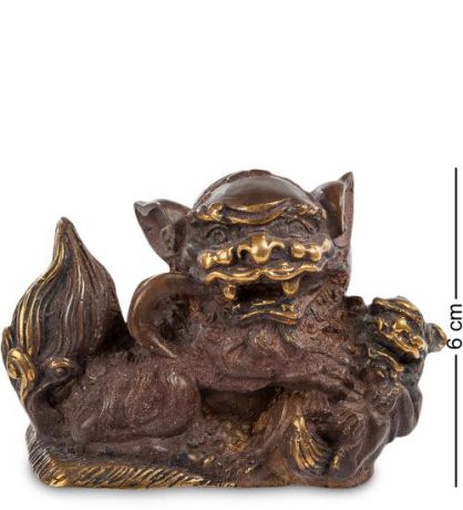 Фигура Decor and Gift, Лев с шаром, 6 см, бронза, о.Бали