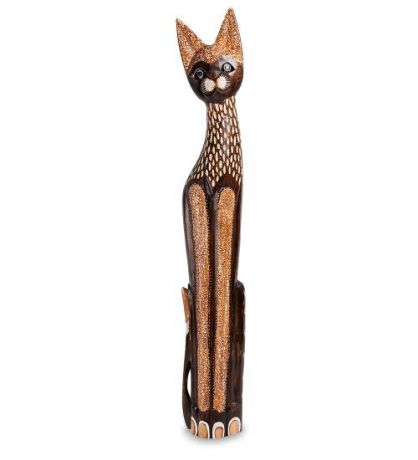 Статуэтка Decor and Gift, Кошка, 100 см, албезия, о.Бали
