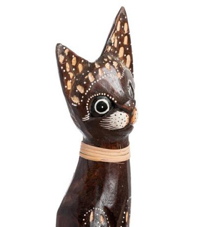 Статуэтка Decor and Gift, Кошка, 30 см, албезия, о.Бали