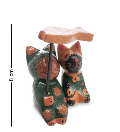 Статуэтка Decor and Gift, mini кот и кошка под зонтиком, 8 см, 2 шт