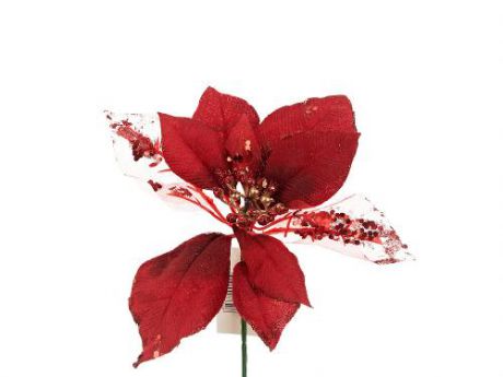 Декоративный цветок Monte Christmas, Рождественский, 22,5 см