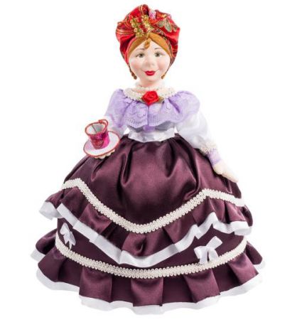 Кукла-грелка на чайник Art East, Ефросиния, 36 см, бордо