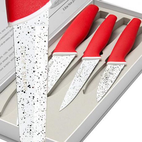 Набор ножей MAYER & BOCH, 3 предмета, красные ручки