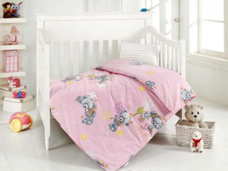 Комплект постельного белья для новорожденных ALTINBASAK, YUMAK, розовый