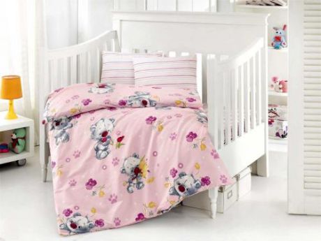 Комплект постельного белья для новорожденных ALTINBASAK, PUFFY, розовый