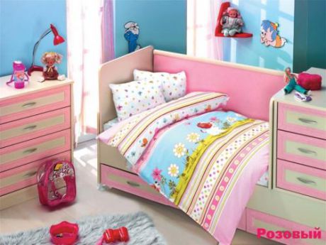 Комплект постельного белья для новорожденных ALTINBASAK, GULUCUK, розовый