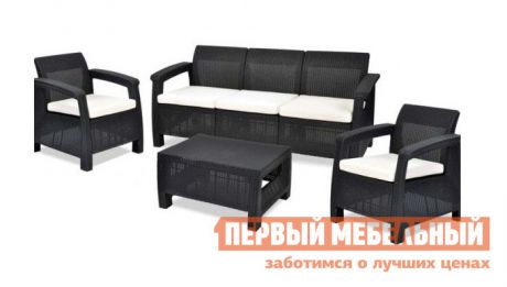 Комплект плетеной мебели Keter CORFU TRIPLE SET 17197786 + 17197959