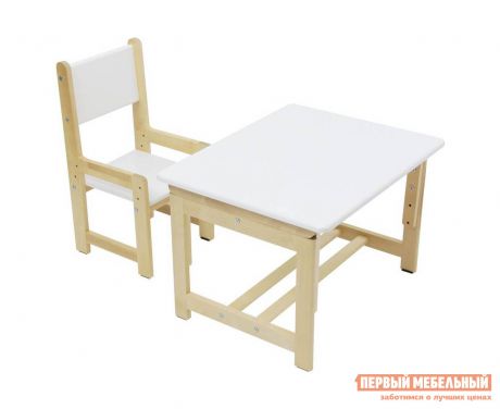 Столик и стульчик ВПК Комплект растущей детской мебели Polini kids Eco 400 SM 68х55 см
