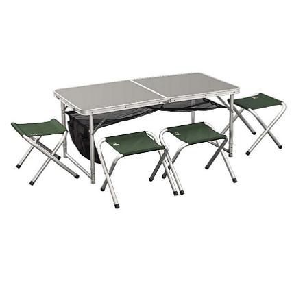 Набор (Greenell) стол + 4 стула FTFS-1 зеленый