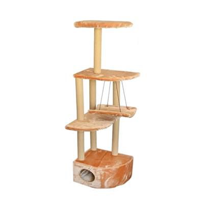 Комплекс ЧИП "Башня угловая" с гамаком ковролин для кошек (48*48*171)