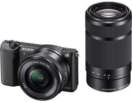 Sony Alpha A5100 Double Kit 16-50 PZ + 55-210 (черный)