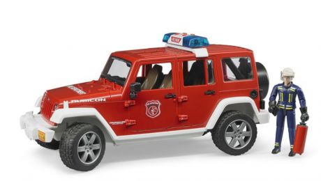 BRUDER Внедорожник Jeep Wrangler Unlimited Rubicon Пожарная с фигуркой
