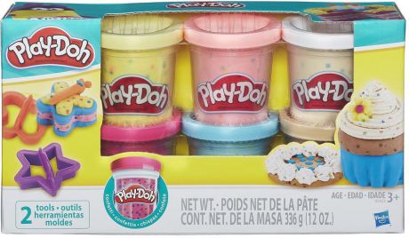 Hasbro Пластилин PLAY-DOH 6 баночек в наборе с конфетти