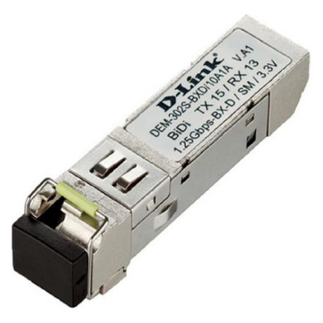 Модуль D-Link DEM-302S-BXD/10 1-port mini-GBIC 1000Base-BX SMF WDM (Bi-Directional) уп 10 шт