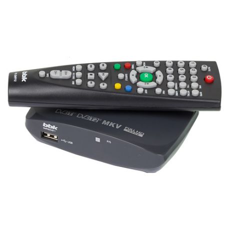 Ресивер DVB-T2 BBK SMP002HDT2, темно-серый