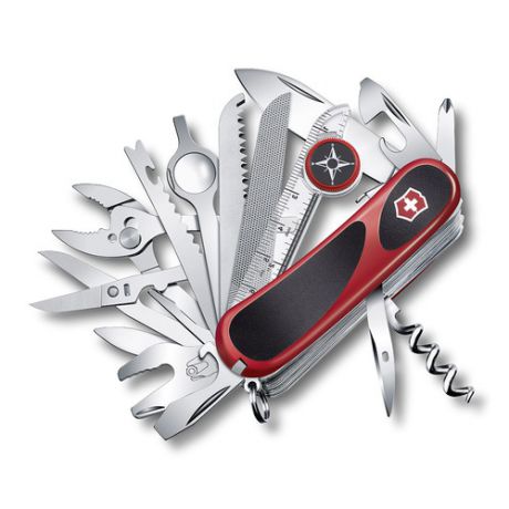 Складной нож VICTORINOX EvoGrip S54, 31 функций, 85мм, красный / черный [2.5393.sc]