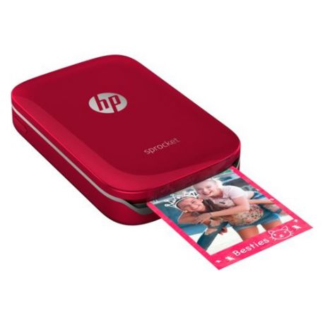 Компактный фотопринтер HP Sprocket, красный [z3z93a]