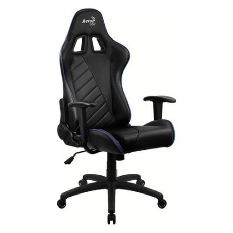 Кресло игровое AEROCOOL AС110 AIR, на колесиках, ткань дышащая [aс110 black blue]