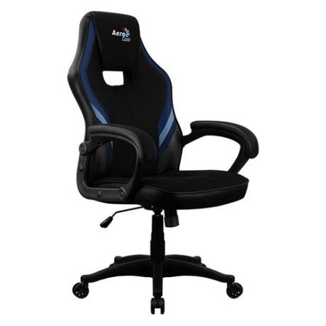 Кресло игровое AEROCOOL AERO 2 Alpha, на колесиках, ткань дышащая, черный/синий [2 alpha black blue]