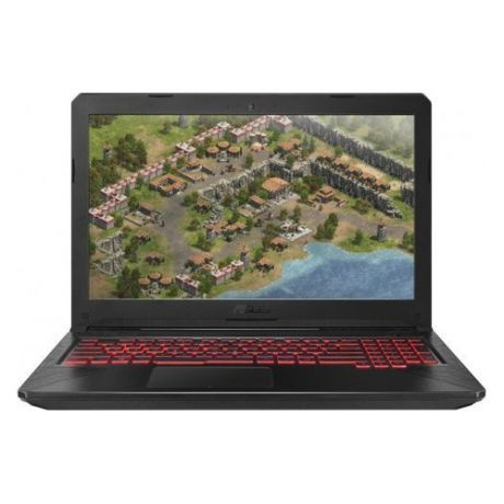 Ноутбук ASUS TUF Gaming FX504GE-E4633, 15.6", IPS, Intel Core i7 8750H 2.2ГГц, 8Гб, 1000Гб, 256Гб SSD, nVidia GeForce GTX 1050 Ti - 4096 Мб, noOS, 90NR00I3-M10760, серый