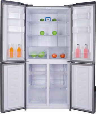 Многокамерный холодильник Ascoli ACDB 460 WG черное стекло