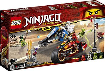 Конструктор Lego Мотоцикл-клинок Кая и снегоход Зейна 70667 Ninjago Legacy