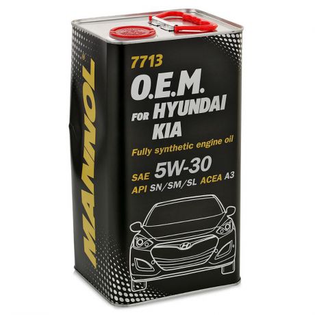 Моторное масло Mannol 7713 O.E.M. for Hyundai Kia 5W30, 4л, синтетическое, металл