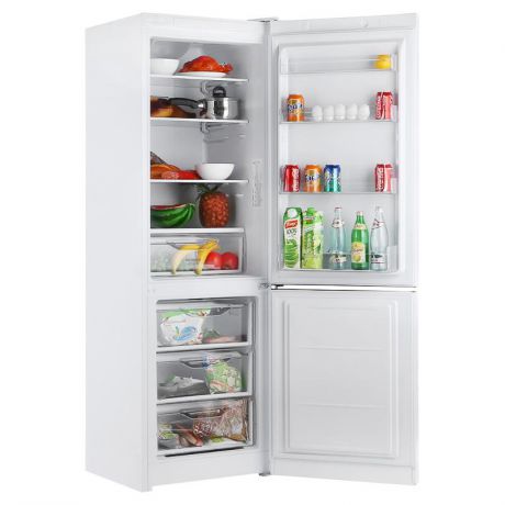 холодильник Indesit DF 5180 W, 185 см, двухкамерный, морозильная камера снизу
