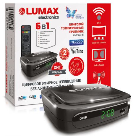 Ресивер DVB-T2 Lumax DV-2108HD