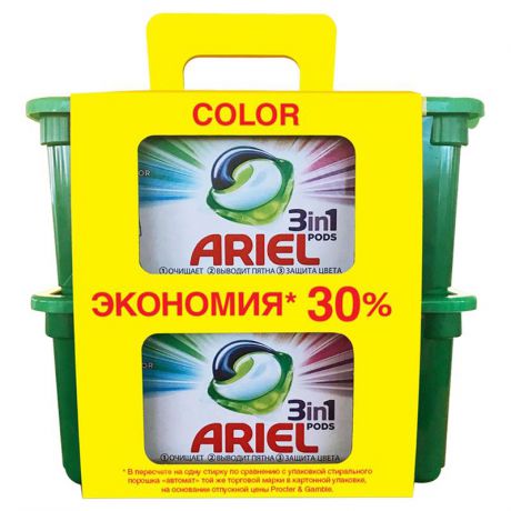 Капсулы для стирки Ariel Color 3в1 30+30 шт.