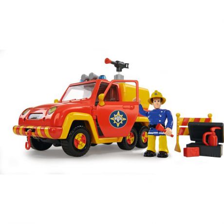 Пожарный Сэм, Машина со звуком и функцией воды, 19см + фигурка