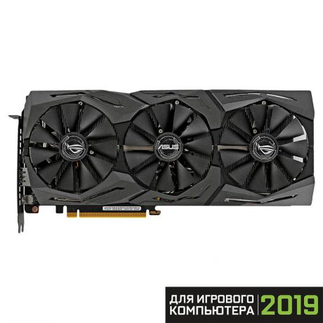 Видеокарта ASUS GeForce® RTX 2070, ROG-STRIX-RTX2070-A8G-GAMING, 8ГБ, GDDR6, Retail