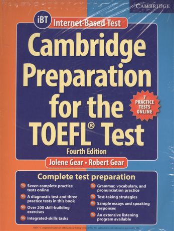 Gear J., Gear R. Cambridge Preparation for the TOEFL Test 7 Practice Tests Online iBT 8CD