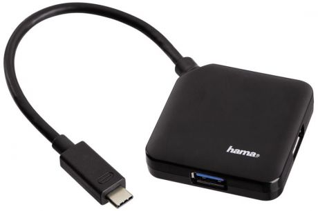 USB концентратор Hama Type-C Plug (черный)
