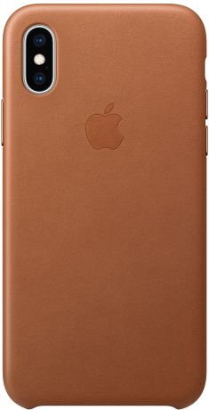 Клип-кейс Apple Leather для iPhone XS (золотисто-коричневый)