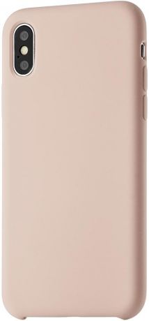 Клип-кейс uBear Silicone soft touch для Apple iPhone XS (розовый)