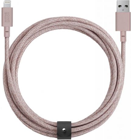 Кабель Native Union Belt USB - Apple Lightning (розовый)