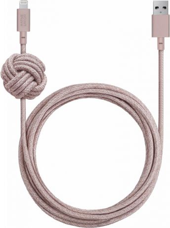 Кабель Native Union Night Cable USB - Apple 8pin 3м (розовый)