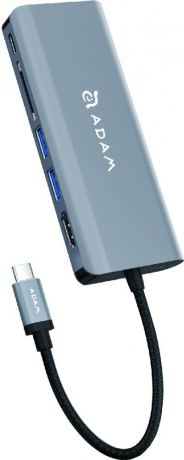 USB концентратор ADAM Elements CASA Ao1 Type C (серый)