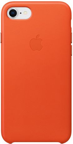 Клип-кейс Apple Leather Case для iPhone 8/7 (ярко-оранжевый)