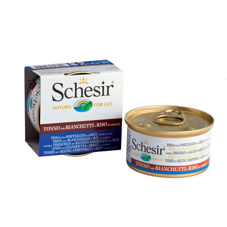 Schesir Schesir для кошек с тунцом и снетками - 85 гр 14 шт