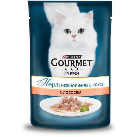 Gourmet Паучи Gourmet Perle Mini-Fillet для взрослых кошек с лососем - 85 г