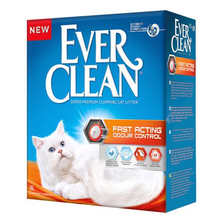 Ever Clean Наполнитель Ever Clean Fast Acting комкующийся мгновенный контроль запахов - 6 л