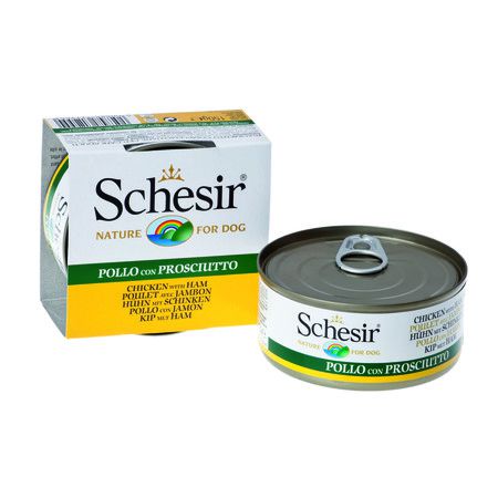 Schesir Schesir для собак с цыпленком и ветчиной - 150 гр 10 шт