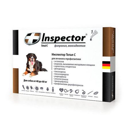 Inspector Inspector капли для собак весом 40-60 кг от наружных и внутренних паразитов 6 мл