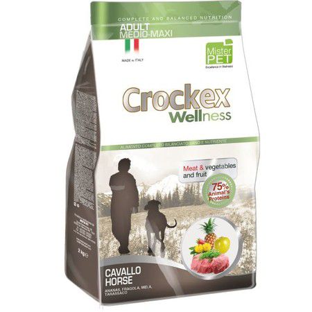 Crockex Wellness Сухой корм Crockex Wellness для взрослых собак средних и крупных пород с кониной и рисом