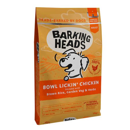 Barking Heads Сухой корм класса холистик Barking Heads До последнего кусочка для взрослых собак с чувствительным пищеварением с курицей и рисом - 12 кг